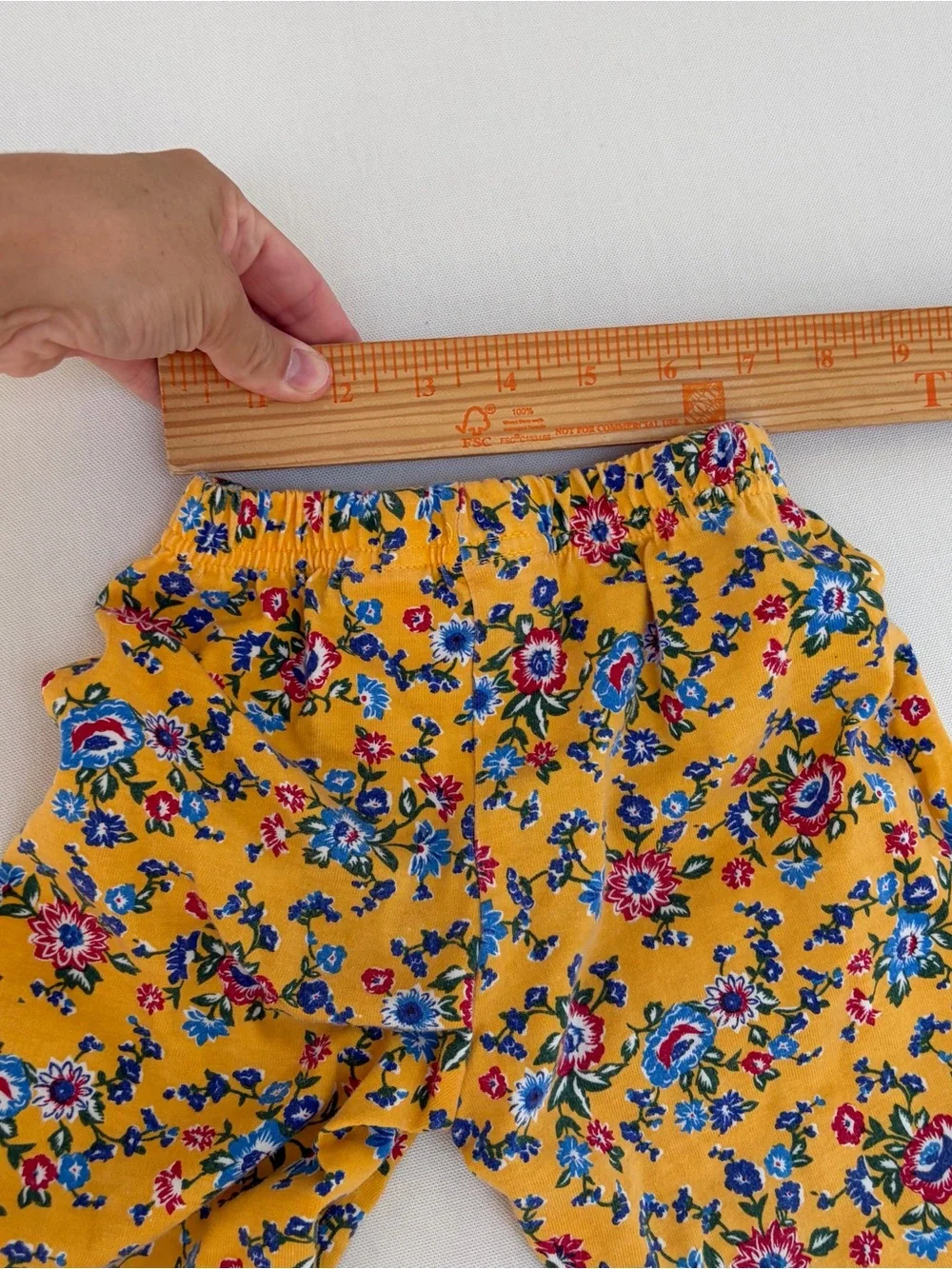VTG Children’s Place Girl Floral Leggings Yellow Cottage 90s 18-24 Month Stirrup